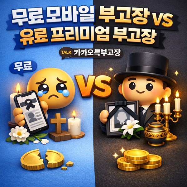 무료 모바일 부고장 vs 유료 프리미엄 부고장, 기능과 퀄리티 차이 완벽 비교