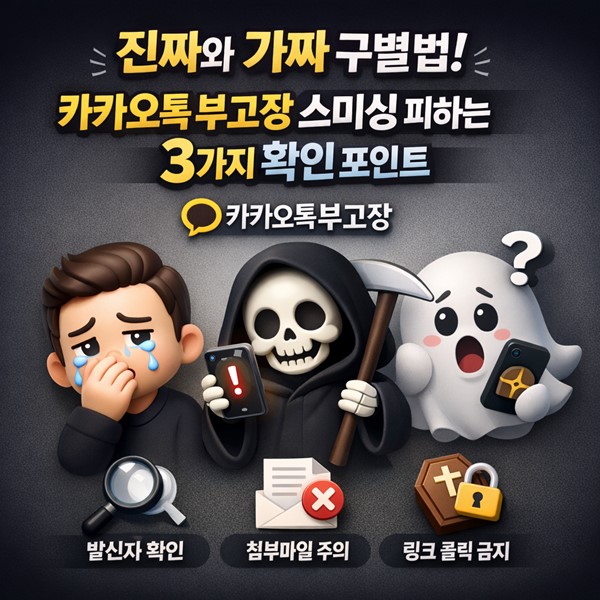 진짜와 가짜 구별법! 카카오톡 부고장 스미싱 피하는 3가지 확인 포인트